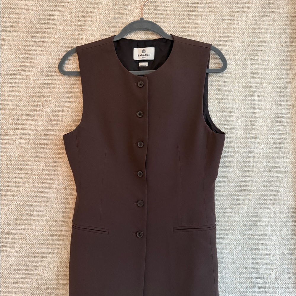 Babaton Aritzia Chocolate Brown Sleeveless Top
